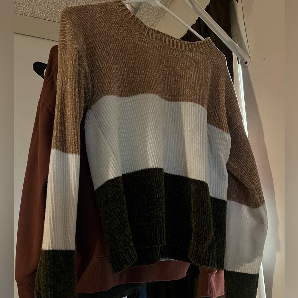 Striped Chenille Sweater